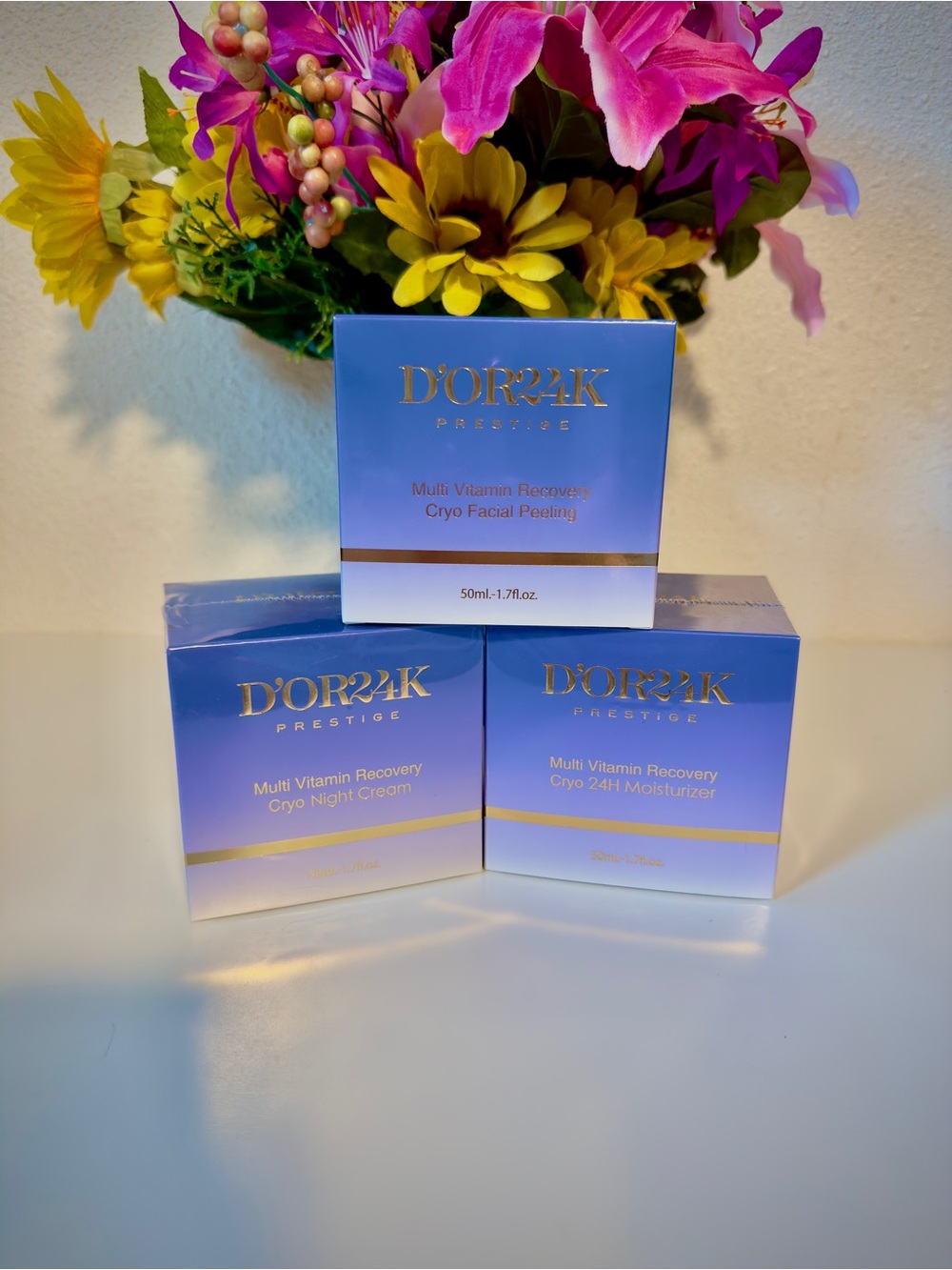 D'OR24K Multi Vitamin Recovery Cryo Skincare Set.